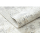 Modern carpet, runner DUKE 51378 cream / grey - Concrete, stone structured, very soft, fringes