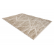 Modern tapijt DUKE 51557 beige / crème - Geometrisch, gestructureerd, zeer zacht, franjes