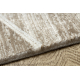 Modern carpet DUKE 51557 beige / cream - Geometric, structured, very soft, fringes