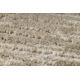 Modern carpet DUKE 51557 beige / cream - Geometric, structured, very soft, fringes