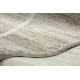 Moderne tæppe DUKE 51557 beige / creme - Geometrisk, struktureret, meget blød, frynser