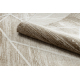 Modern carpet DUKE 51557 beige / cream - Geometric, structured, very soft, fringes