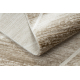 Modern carpet DUKE 51557 beige / cream - Geometric, structured, very soft, fringes