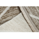 Modern carpet DUKE 51557 beige / cream - Geometric, structured, very soft, fringes