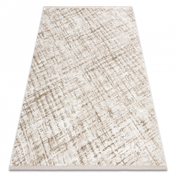 Moderns paklājs DUKE 51550 bēšs / krēms - Režģis, strukturēts, ļoti mīksts, bārkstis
