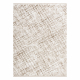 Modern carpet DUKE 51550 beige / cream - Trellis, structured, very soft, fringes