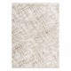 Tapis moderne DUKE 51550 beige / crème - Treillis, structuré, très doux, franges