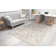 Tapis moderne DUKE 51550 beige / crème - Treillis, structuré, très doux, franges