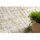 Tapis moderne DUKE 51550 beige / crème - Treillis, structuré, très doux, franges