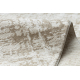 Tappeto moderno DUKE 51550 beige / crema - Traliccio strutturata, molto morbida, frange