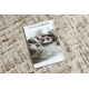Tapis moderne DUKE 51550 beige / crème - Treillis, structuré, très doux, franges