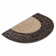 Doormat BH 103W semicircle antislip, outdoor, indoor, gum - brown