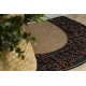 Doormat BH 103W semicircle antislip, outdoor, indoor, gum - brown