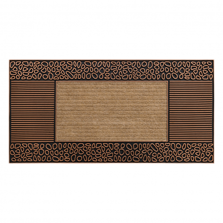 Doormat BH 806 Stones, antislip, outdoor, indoor, gum - brown