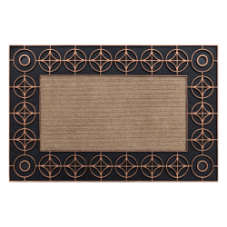 Paillasson antidérapant pour les mètres courants BH 205 cercles, extérieur, intérieur, sur caoutchouc - marron