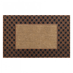 Doormat BH 107 Trellis, antislip, outdoor, indoor, gum - brown