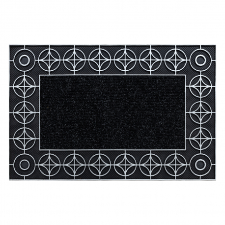 Paillasson antidérapant pour les mètres courants BH 205 cercles, extérieur, intérieur, sur caoutchouc - argent