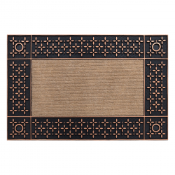 Doormat BH 207 Trellis, antislip, outdoor, indoor, gum - brown