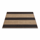 Doormat BH 229 Stripes, antislip, outdoor, indoor, gum - brown