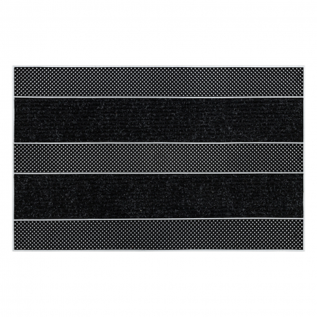 Doormat BH 229 Stripes, antislip, outdoor, indoor, gum - silver