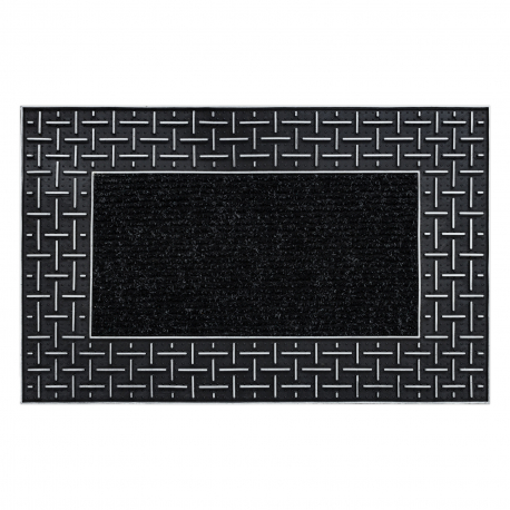 Paillasson antidérapant pour les mètres courants BH 225 Treillis, extérieur, intérieur, sur caoutchouc - argent