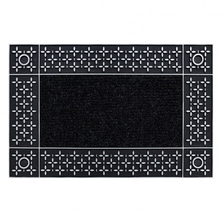 Doormat BH 207 Trellis, antislip, outdoor, indoor, gum - silver