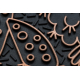 Doormat BH 239 Welcome, antislip, outdoor, indoor, gum - brown