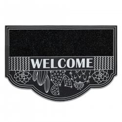 Изтривалка BH 239 Welcome, противоплъзгаща, външна, вътрешна, дъвка - сребърен