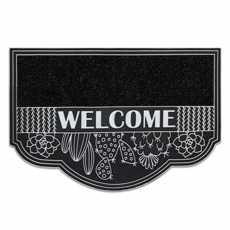 Türmatte BH 239 Welcome, rutschfest, Drinnen, Draußen, gummi - silber