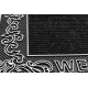 Doormat BH 219W Welcome, antislip, outdoor, indoor, gum - silver