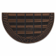 Paillasson antidérapant pour les mètres courants BH 110 clé grecque demi-cercle extérieur, intérieur, sur caoutchouc - marron