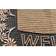 Durvju paklājiņš BH 224W Welcome, pretslīdes, āra, iekštelpu, gumijas - brūns