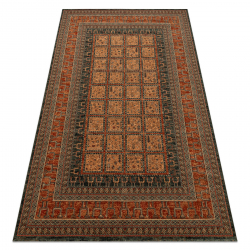 Wool carpet KASHQAI 4349 500 oriental, frame claret 