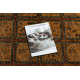 Wool carpet KASHQAI 4349 500 oriental, frame claret 