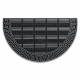 Doormat BH 110 greek key semicircle antislip, outdoor, indoor, gum - silver