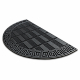 Doormat BH 110 greek key semicircle antislip, outdoor, indoor, gum - silver