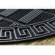 Doormat BH 110 greek key semicircle antislip, outdoor, indoor, gum - silver