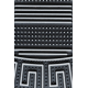 Doormat BH 110 greek key semicircle antislip, outdoor, indoor, gum - silver