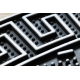 Doormat BH 110 greek key semicircle antislip, outdoor, indoor, gum - silver