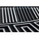 Doormat BH 110 greek key semicircle antislip, outdoor, indoor, gum - silver