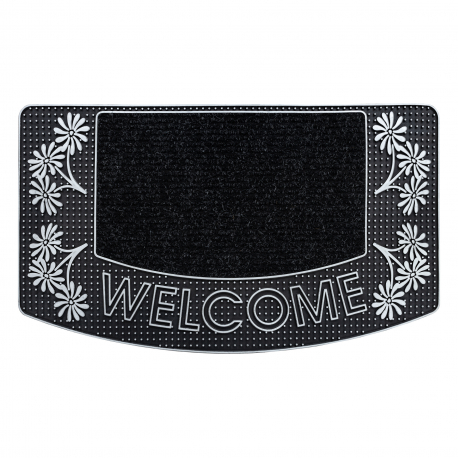 Dørmatte BH 224W Welcome, antiskli, utendørs, innendørs, tannkjøtt - sølv