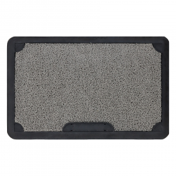 BH DM001 Doormat με αντικαταστάσιμο ένθετο καθαρισμού, Αντιολισθητικό, Εξωτερικό, Εσωτερικό - Ασημί