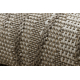 Sisal tapijt SISAL FLOORLUX 20504 blad motief donker grijskleuring / Champagne JUNGLE