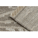 Alfombra de cuerda sisal FLOORLUX 20504 Hojas Selva color gris oscuro / champagne 