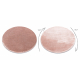 Matta VISCO circle rosa 8 plysch, IMITATION AV KANINPÄLS