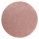 Matta VISCO circle rosa 8 plysch, IMITATION AV KANINPÄLS