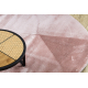 Matta VISCO circle rosa 8 plysch, IMITATION AV KANINPÄLS