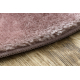 Matta VISCO circle rosa 8 plysch, IMITATION AV KANINPÄLS
