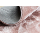 Matta VISCO circle rosa 8 plysch, IMITATION AV KANINPÄLS