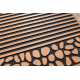 Doormat BH 701 Stones, antislip, outdoor, indoor, gum - brown